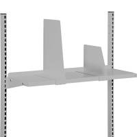 Skilleplader i st&aring;l til hylder, 2 stk. 200x300mm, lys gr&aring; 