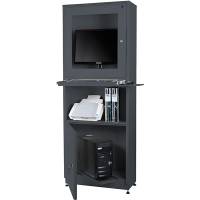 Computerskab helsvejst dataskab 1673x642x295mm m&oslash;rk gr&aring;