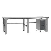 Fileb&aelig;nk model 3 med skuffesektion p&aring; hjul 2500x800mm