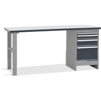 Fileb&aelig;nk model 6 med skuffesektion 1500x800mm