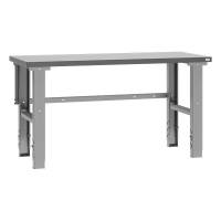 Fileb&aelig;nk med lys gr&aring; laminat bordplade 1500x620mm 