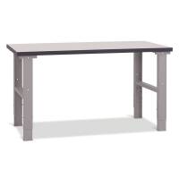 Fileb&aelig;nk med lys gr&aring; laminat bordplade 1500x620mm 