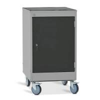 Skabssektion GBP låsbar 800x565x660mm grå med hjul