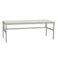 ESD-arbejdsbord med Let H-stel og linoleum m&aring;tte 2000x800mm