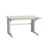 ESD-arbejdsbord type 400 med gr&aring; HPL bordplade 1200x800mm