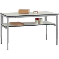 Arbejdsbord model 1 med gr&aring; laminat bordplade 1500x800mm