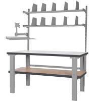 Pakkebord 3 komplet Fileb&aelig;nk med kraftige benbukke 2000x800mm