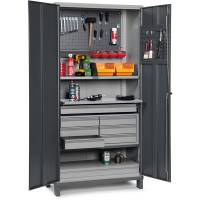 GBP v&aelig;rkt&oslash;jsskab 2000x1020x540mm med indretning gr&aring;