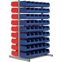 Lagerreol til sm&aring;dele nr. 6 med T-f&oslash;dder, 1850mm