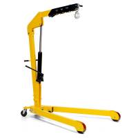 V&aelig;rkstedskran NDJ sammenklappelig med kapacitet p&aring; 1000 kg, gul