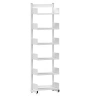 Kontorreol i stål til gulv 2200x600x300mm hvid