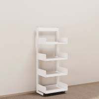 Kontorreol i stål til gulv 1600x600x400mm hvid