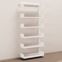 Kontorreol p&aring;bygningssektion i st&aring;l til gulv 2200x900x300mm hvid