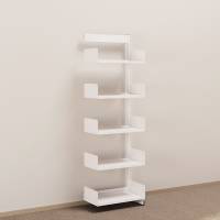 Kontorreol p&aring;bygningssektion i st&aring;l til gulv 1900x600x300mm hvid