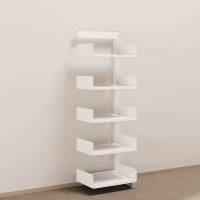 Kontorreol p&aring;bygningssektion i st&aring;l til gulv 1900x600x400mm hvid