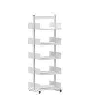 Kontorreol i stål til gulv 1900x600x300mm hvid tosidig grundsektion