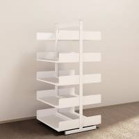 Kontorreol i stål til gulv 1900x900x400mm hvid tosidig grundsektion