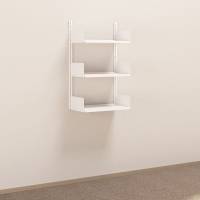 Kontorreol i st&aring;l til v&aelig;g 1000x600x300mm hvid grundsektion