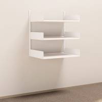 Kontorreol i st&aring;l til v&aelig;g 1000x900x600mm hvid grundsektion