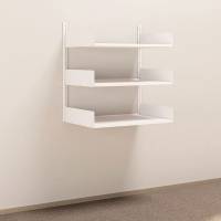 Kontorreol i st&aring;l til v&aelig;g 1000x900x600mm hvid grundsektion