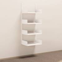 Kontorreol i st&aring;l til v&aelig;g 1500x600x400mm hvid grundsektion