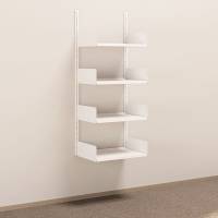 Kontorreol i st&aring;l til v&aelig;g 1500x600x400mm hvid grundsektion