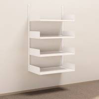 Kontorreol i st&aring;l til v&aelig;g 1500x900x500mm hvid grundsektion