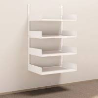 Kontorreol i st&aring;l til v&aelig;g 1500x900x600mm hvid grundsektion