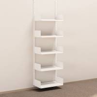 Kontorreol i st&aring;l til v&aelig;g 2000x600x300mm hvid grundsektion