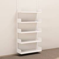 Kontorreol i stål til væg 2000x900x300mm hvid grundsektion