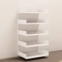 Kontorreol i stål til væg 2000x900x600mm hvid grundsektion