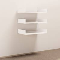 Kontorreol i st&aring;l til v&aelig;g 1000x900x600mm hvid p&aring;bygningssektion