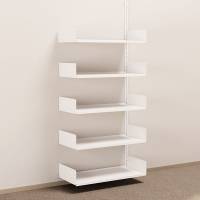 Kontorreol i stål til væg 2000x900x400mm hvid påbygningssektion