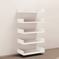 Kontorreol i st&aring;l til v&aelig;g 2000x900x500mm hvid p&aring;bygningssektion