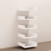 Kontorreol i stål til væg 2000x600x600mm hvid påbygningssektion