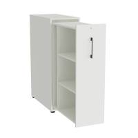 Office Towerskab 120x40cm venstre &aring;bning hvid med sort greb