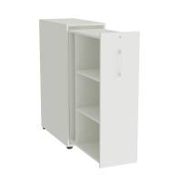 Office Towerskab 120x40cm venstre &aring;bning hvid med hvidt greb