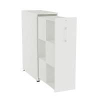 Office Towerskab 120x40cm med seks rum hvid med hvidt greb