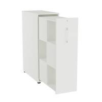 Office Towerskab 120x40cm med seks rum hvid med hvidt greb