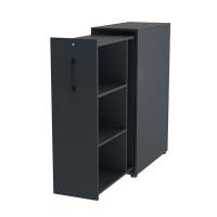 Office Towerskab 120x40cm h&oslash;jre &aring;bning antracit med sort greb