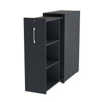 Office Towerskab 120x40cm h&oslash;jre &aring;bning antracit med hvidt greb