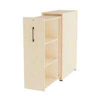 Office Towerskab 120x40cm h&oslash;jre &aring;bning birk med sort greb