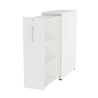 Office Towerskab 120x40cm h&oslash;jre &aring;bning hvid med alugr&aring;t greb