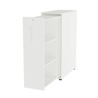 Office Towerskab 120x40cm højre åbning hvid med hvidt greb