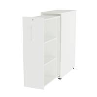 Office Towerskab 120x40cm h&oslash;jre &aring;bning hvid med hvidt greb