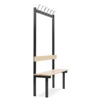 Enkeltsidet garderobestativ med kroge til t&oslash;j 1100mm fyr