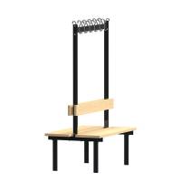 Garderobestativ 2-sidet 1100mm i ask laminat