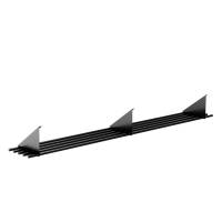 Skohylde til v&aelig;gh&aelig;ngt b&aelig;nk, i sort st&aring;l, bredde 200cm