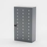 Mobilskab med 30 rum og kodel&aring;s 700x400x195mm gr&aring;