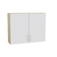 Mora overskab 800x1000x320mm i grå laminat med cylinderlås